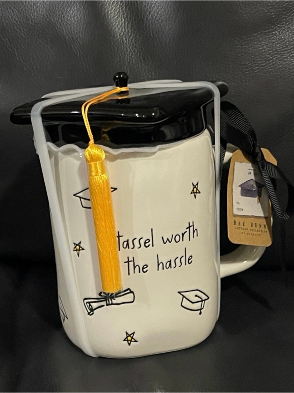 Rae Dunn tassel  worth the hassle Mug - Rae Dunn Graduation Mug